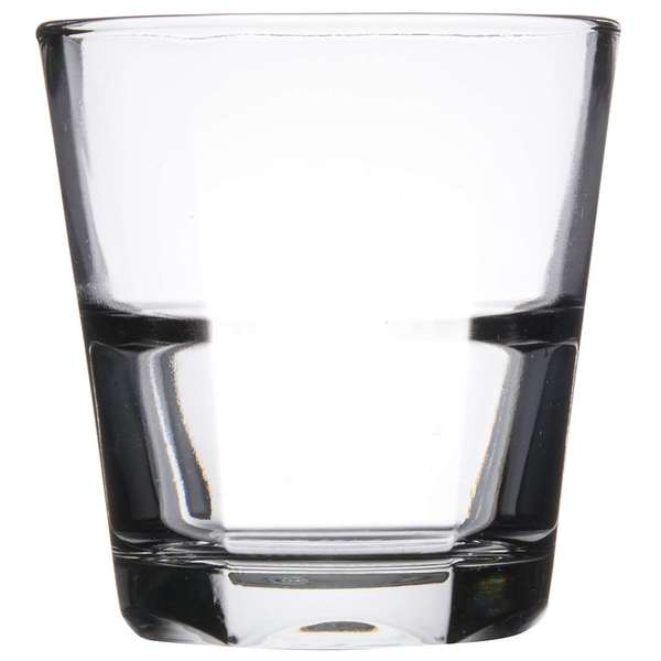 Anchor Hocking 12 oz. Clarisse Double Old Fashion Stackable Rim Tempered Glass, PK24 90253